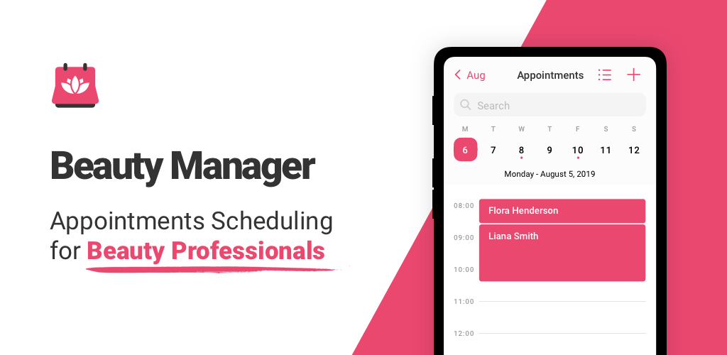 beauty manager – appointments scheduling android application screenshot 1